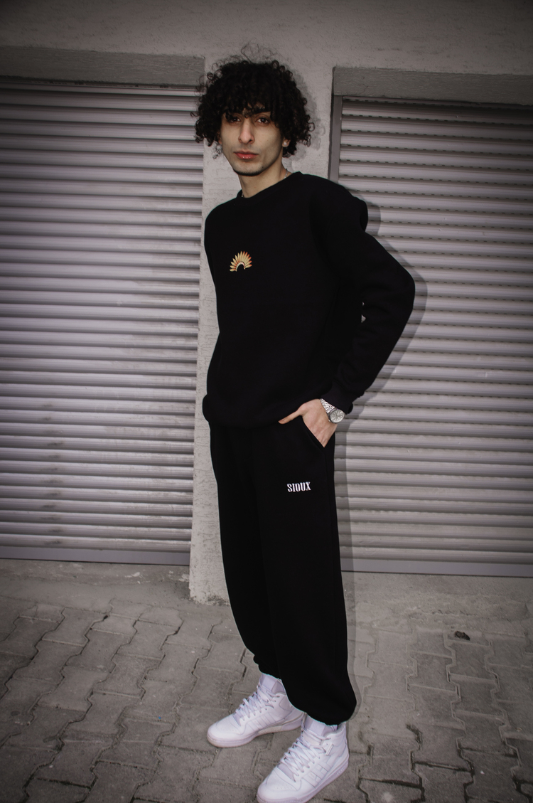 Ateş Yağmuru Baskılı Sweatshirt